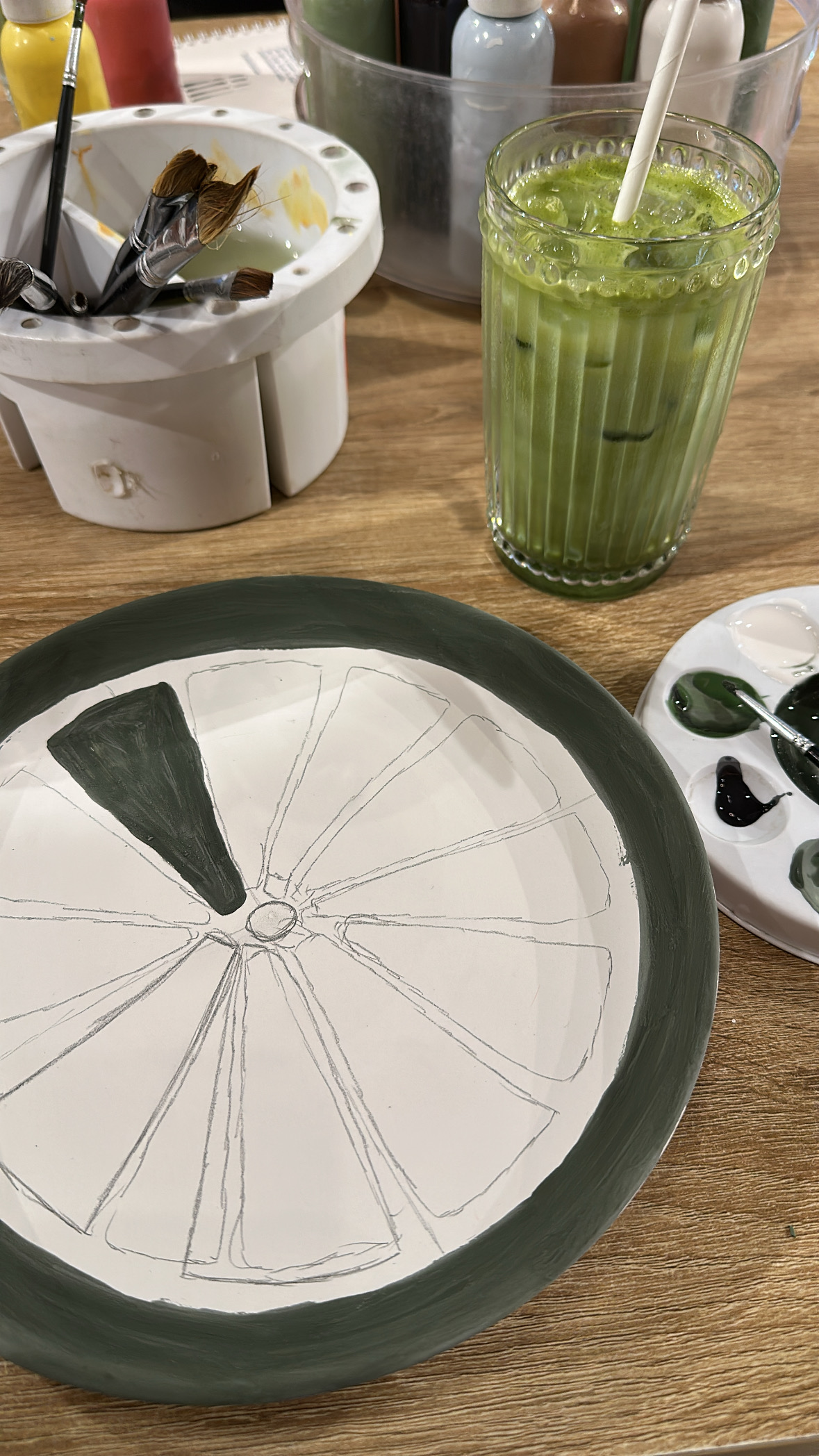 Painting and matcha